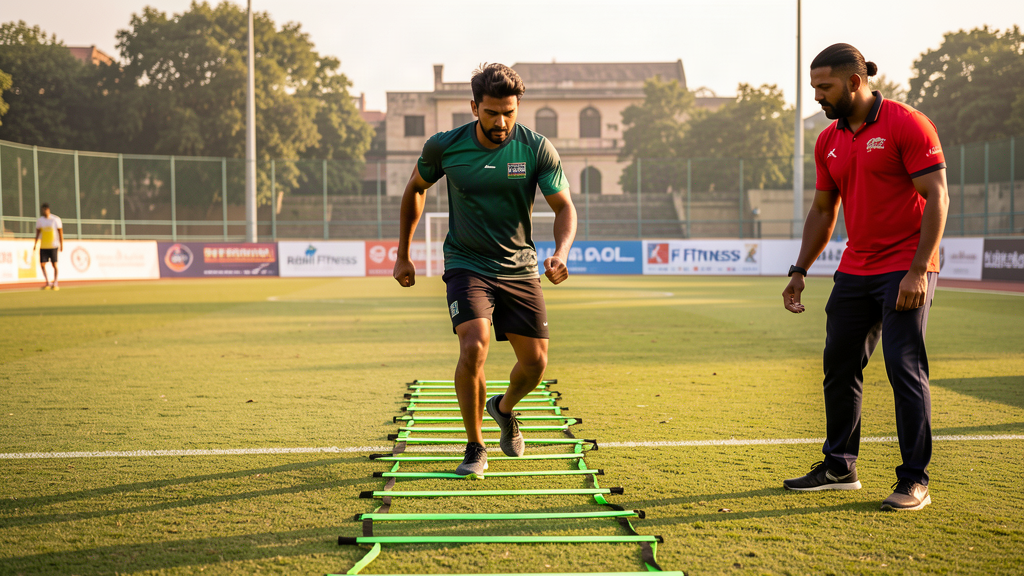Agility ladder drills with trainer Delhi sports conditioning