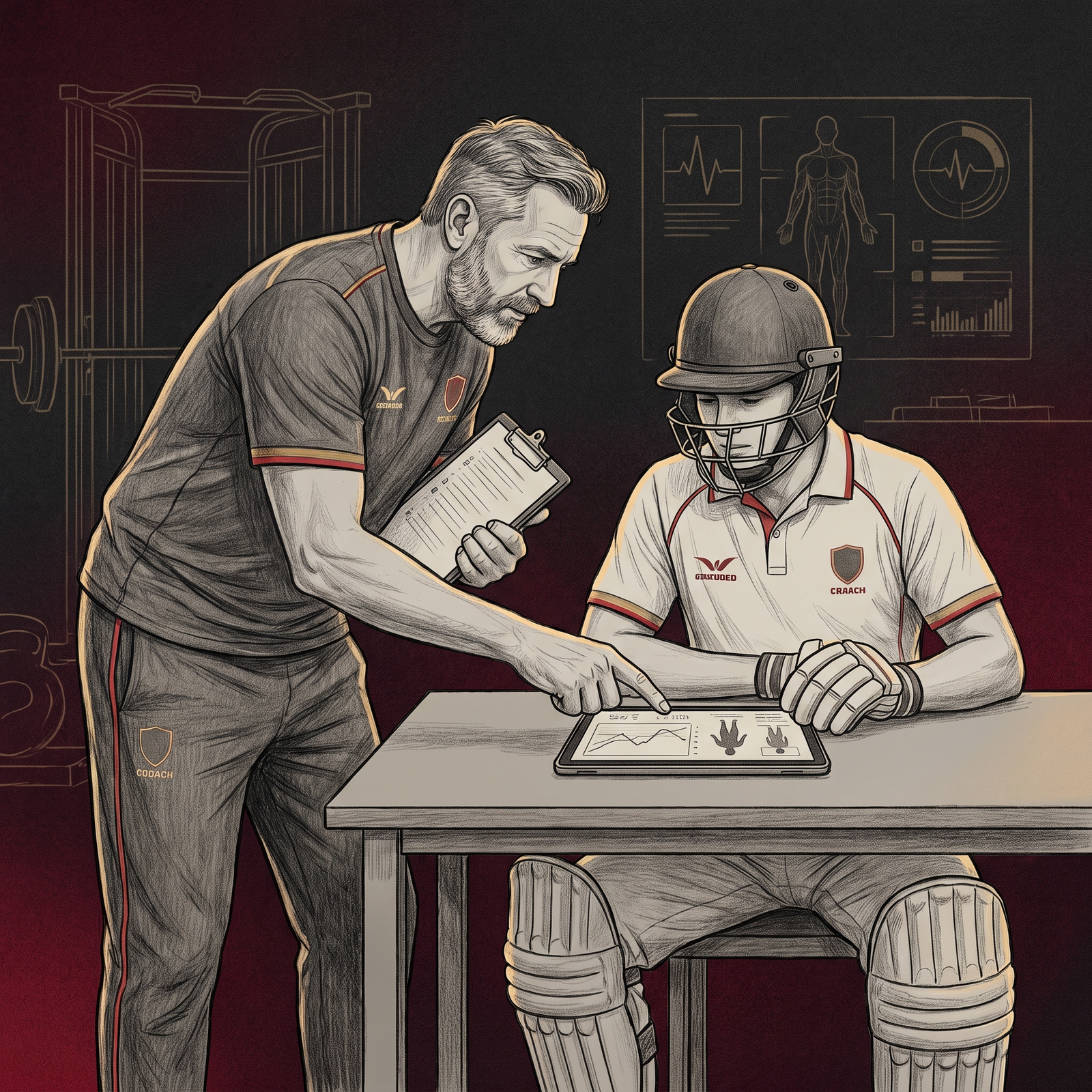 Fitness illustration for Cricket Fitness Coach Delhi