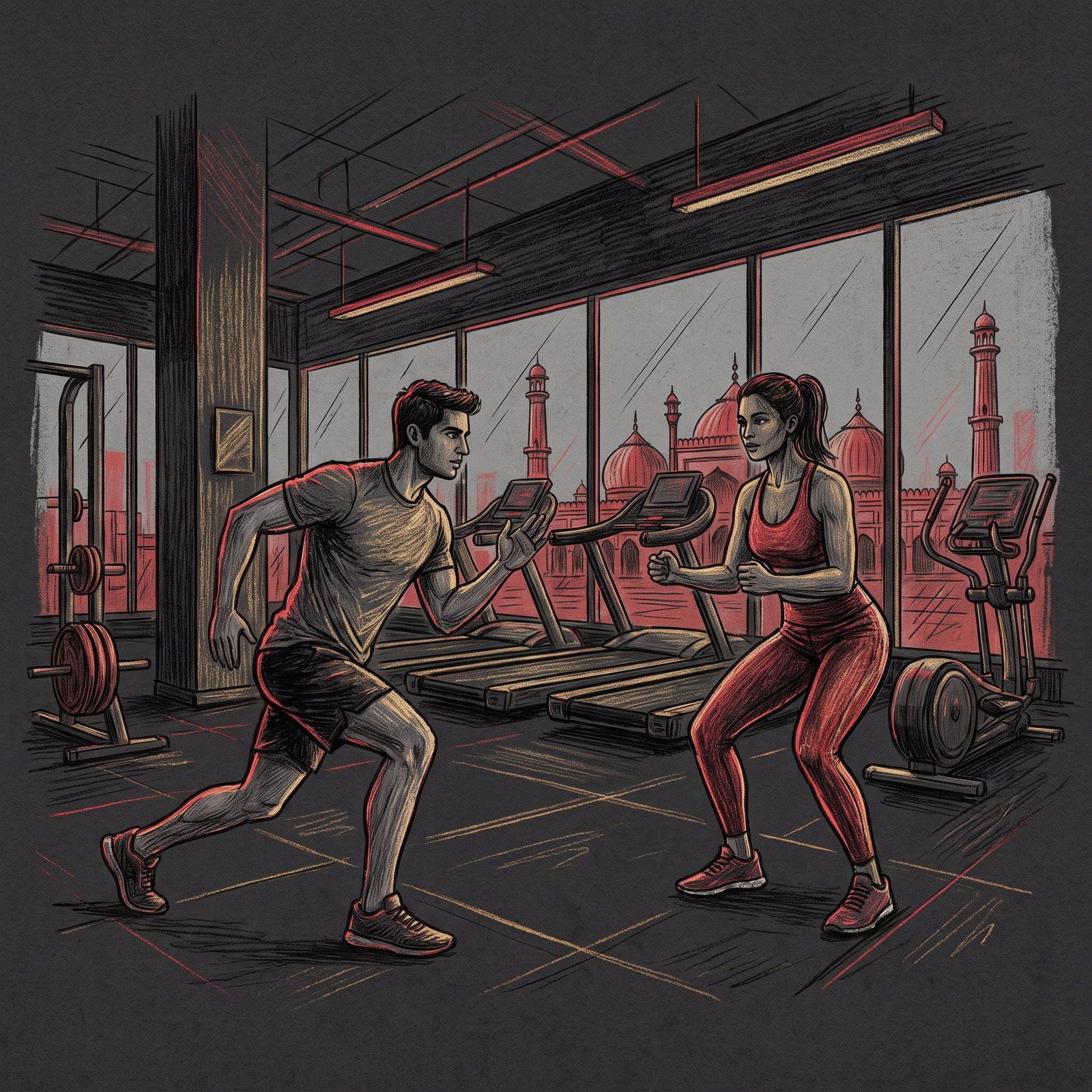 Fitness illustration for Personal Fitness Training Services Delhi
