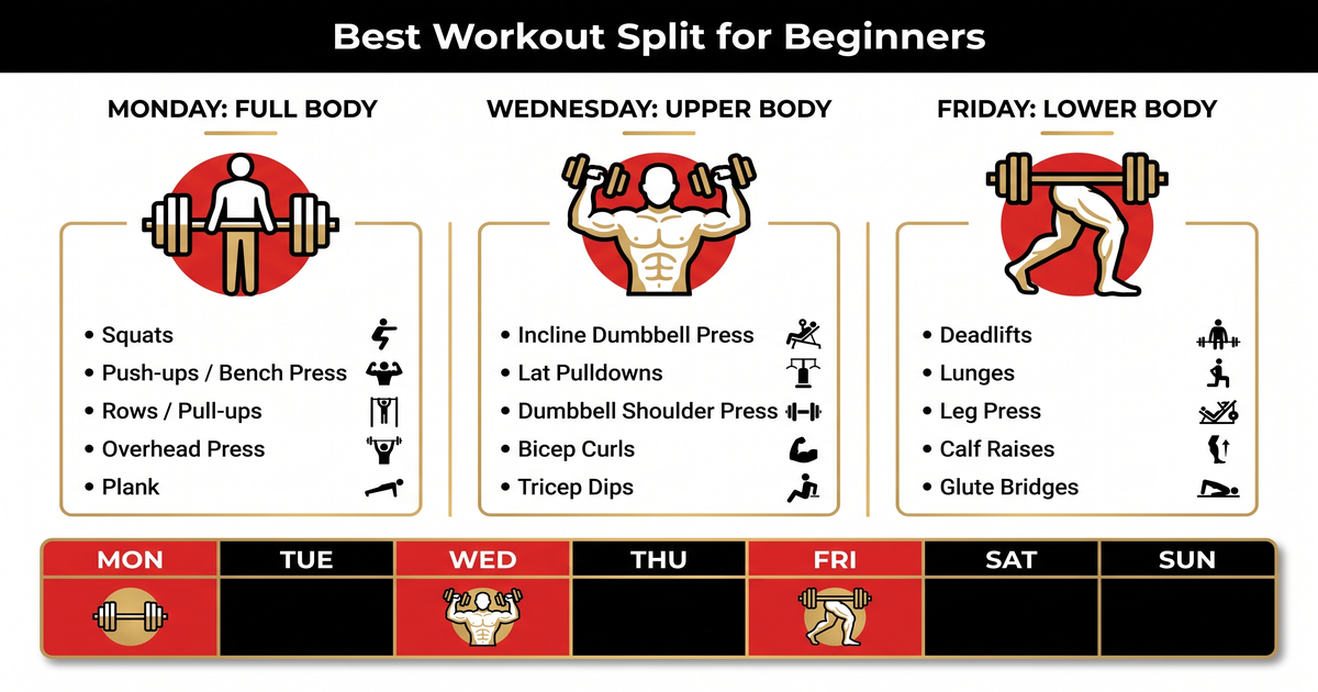 Best Workout Split for Beginners: What Actually Works in 2026