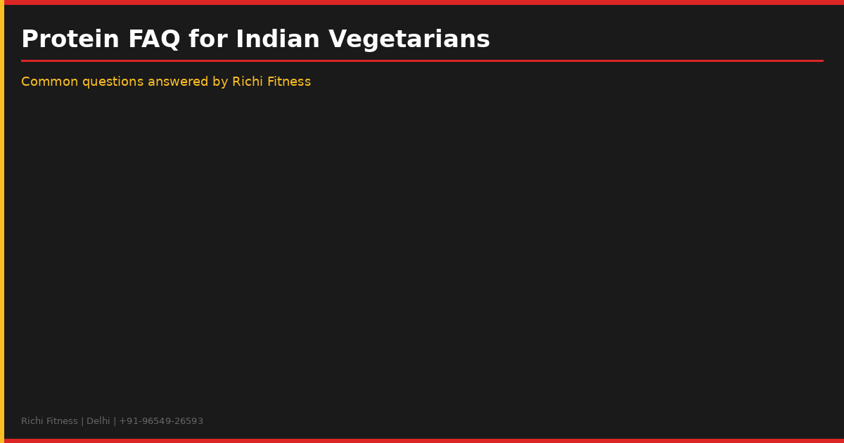 Protein FAQ for Indian vegetarians in India